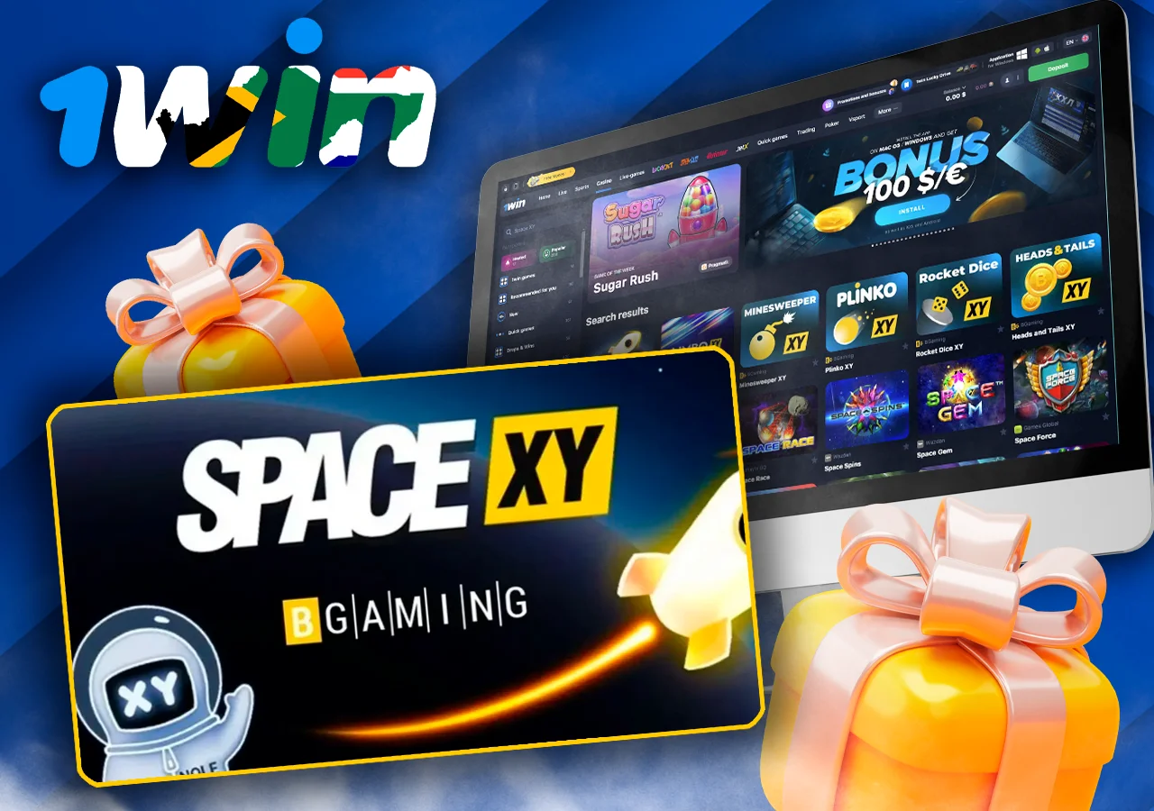 Try playing Space XY on the 1Win website